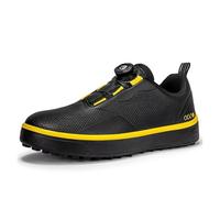 FJJLOVE Hommes Chaussures De Golf Lighweight Confortable Slip-on Baskets Golfing sans Crampons Sport Marche Baskets Grande Taille,Noir,43 EU