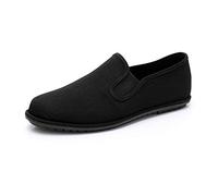 FJJLOVE Hommes Kung Fu Arts Martiaux Tai Chi Chaussures Slip sur Léger Chinois Traditionnel Tissu Qi Gong Chaussures,Noir,39 EU