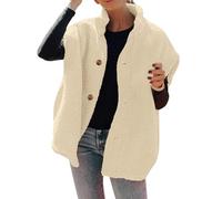 FJKVAVF Gilet sans manches en molleton thermique pour femmes Hiver Couleur unie Chaud Veste décontractée Gilet thermique Femme Ultra léger Gilet pour femmes Taille plus Gilet pour femmes 22-24 Noir