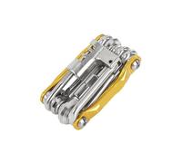 FJLKGDSP Outil multifonction 11 en 1 for vélo, portable, acier, avec clé Allen hexagonale, dérive-chaîne, coupe-chaîne et tournevis(Yellow)