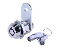 FJM security Mei-2400al-ka tubulaire Cam Serrure avec cylindre de 1-1/20,3 cm et finition chromée, clés identiques, MEI-2400AS-KA