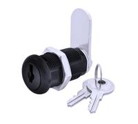 FJM Security Products MEI-8900A-BLK-KD FJM-8900A-BLK-KD FJM Security 8900A-BLK-KD Verrou à came à disque avec cylindre de 2,8 cm et finition noire, clés différentes, 3,8 cm