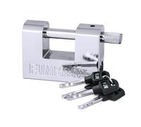 FJM Security SPSA60-KD Cadenas de sécurité triple plaqué chrome en forme de D avec clés différentes FJM Security