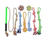 FJMQHU 8 Pièces Bâton Dresseur Chiens Pole Extensible Jouet Interactif en Nylon Corde à Mâcher pour Chien Éveil Mental Convient à Entraînement Jeu, Multicolores