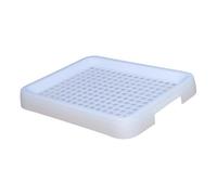 FJMQHU Bac à Litière pour Lapin avec Poignées Rainurées, Toilette Détachable et Lavable avec Grille Anti-Éclaboussures, Bac à Litière pour Cage et Petit Animal, Nettoyage Facile et Pratique, Blanc