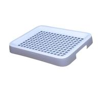 FJMQHU Bac à Litière pour Lapin avec Poignées Rainurées, Toilette Détachable et Lavable avec Grille Anti-Éclaboussures, Bac à Litière pour Cage et Petit Animal, Nettoyage Facile et Pratique, Gris