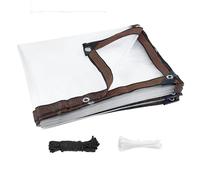 FJMQHU Bâche Poulailler Protection Intempéries Thermique Transparente Résistante Facile à Mettre en Polyéthylène Adaptée à L'Élevage Avicole Extérieur Ferme, 300cmx300cm