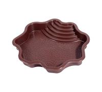 FJMQHU Bol d'eau pour, Bassin pour Reptiles, Bol pour Terrarium, Gamelle avec Support pour Grimper, en PP pour Un Nettoyage Facile, Convient Aux, Rouge Brunâtre