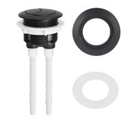 FJMQHU Bouton de Chasse D'Eau à Double Pression Accessoire de Sanitaire Bouton de Réservoir Rond Pièce de Toilette Universelle En PP Adapté pour L'Entretien, Noir