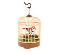 FJMQHU Cage à Perroquet Factice, Jouet Inductif avec Oiseaux Qui Chantent et Parlent, en Résine éducative, Idéale comme Cadeau pour Enfants, Couleur 2