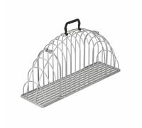 FJMQHU Cage de Toilettage pour Chat Cage Animaux Fer Résistant Accès Facile Poignée Solide Multifonction Utilisation Possible pour Bain Animal Visite Médicale, Argent, XXL
