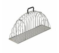 FJMQHU Cage de Toilettage pour Chat Cage Animaux Fer Résistant Accès Facile Poignée Solide Multifonction Utilisation Possible pour Bain Animal Visite Médicale, Argent, S