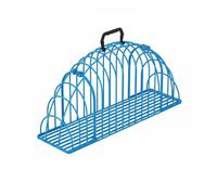 FJMQHU Cage de Toilettage pour Chat Cage Animaux Fer Résistant Accès Facile Poignée Solide Multifonction Utilisation Possible pour Bain Animal Visite Médicale, Bleu, L