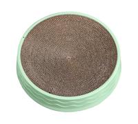 FJMQHU Chat Pad Rond Chat Griffoir Lit Couch Utilisation Carton Ondulé avec Coque Robuste Adapté Aux Chats Kittens Animaux de Compagnie Repos J, Vert