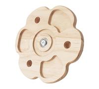 FJMQHU Chinchilla Jouet à Mâcher Jouet Rotatif Bois Roulette Suspendue Accessoire Cage Encourage l'Activité Physique et Usure des Dents Adapté pour Lapins, Fleur
