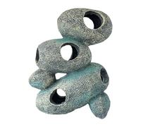 FJMQHU Décoration de Terrarium avec Cachette en Forme de Rocher pour Poissons, Statuette en Résine sans Danger pour L'aménagement Paysager de Votre, 5 Po 1
