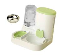 FJMQHU Distributeur Automatique pour Animaux Bol Alimentaire Réservoir Eau Système Recharge Facile Matériau PP Pet Adapté à La Maison Chats et Chiens, Vert