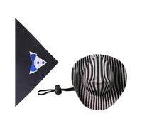 FJMQHU Dog Bandana Triangle Bib Chapeau Cowboy Écharpe Polyester Lavable Costume Cosplay avec Nœud Papillon Convient Aux Fêtes d'anniversaire et Occasions Fe, Nœud Papillon Bleu