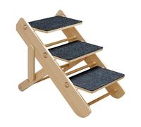 FJMQHU Escaliers pour Chiens Pliants en Bois Ramps de Rampe de Feuilles pour Intérieur en Plein Air Polyvalent Espace Ajusté économisant Léger 3 Niveaux L'éc