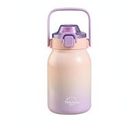 FJMQHU Gourde Enfant Bouteille Isotherme Gobelet Paille Tasse à eau Étanche avec Double Acier 316 304 Température Stabile 6 à 12 Heures Deux Modes pour, Violet, Violet Dégradé