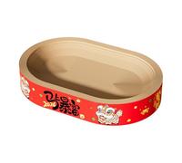 FJMQHU Griffoir pour Chat Plateau Bol Lounge Coussin Griffoir Lit Ovale Carton Ondulé Festif Structure Adapté Aux Chats Petits Animaux Décorati, XXL