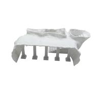 FJMQHU Grotte à Colonnes Romaines pour Aquarium, Accessoires pour Aquarium, Décoration D'aquarium, Cachette pour Poissons, M White