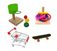 FJMQHU Jouets D'entraînement pour Oiseaux, Landau pour Perroquet, Jouets D'intelligence, Jouets Empilables pour Oiseaux