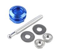 FJMQHU Kit de Bouton de Déverrouillage Rapide en Aluminium pour Capot de Capot à Bouton-Poussoir Universel, Accessoire de Modification Compatible avec Une Ut, Bleu