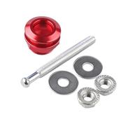 FJMQHU Kit de Bouton de Déverrouillage Rapide en Aluminium pour Capot de Capot à Bouton-Poussoir Universel, Accessoire de Modification Compatible avec Une Ut, Rouge