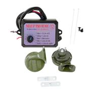 FJMQHU Kit de Commande de Klaxon de Voiture Générique 12 V, Haut-Parleur de Klaxon, Unité de Commande Audio, Accessoires pour Véhicules et Bateaux, Boîtier D, Vert
