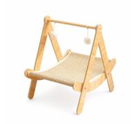 FJMQHU Lit Repos en Bois pour Chat - lit surélevé pour Chat et Panier Chat - hamac Chat fenetre, Hamac Simple en sisal