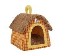 FJMQHU Maison de Chat Refuge Douillet Lit pour Chat Cave avec Coussin Amovible Panier pour Animal Matériaux Anti-dérapants Convient à l'Intérieur Décoration, M