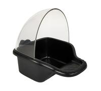 FJMQHU Mangeoire à Oiseaux pour Cage, Suspendue, Bol d'alimentation, Distributeur d'eau pour Pintades, Calopsittes, Perruches, Noir