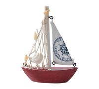 FJMQHU Mini-voilier de Collection pour Bureau et Espace de Vie, Rouge