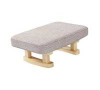 FJMQHU Petit Pouf Rectangulaire Bas et Respirant, Recouvert D'un Tissu Capitonné et Doté de Pieds En Bois, Idéal pour Un Canapé, Un Bureau Ou Une Chambre, couleur unie