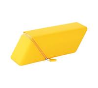 FJMQHU Porte-stylo Silicone Récipient à Crayons Trousse Multifonction Capacité Généreuse Rangement Pratique Adapté pour Enfants Enseignants Bureau Maison, Jaune