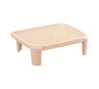 FJMQHU Rampe pour Litière Tapis Attrape-granulés Pédale D'Accès Marchepied à Double Couche Amovible Adapté pour Maintenir L'Hygiène Autour de La Caisse à Lit, CafÉ