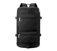 FJMQHU Sac Sport Polyvalent - Duffle Bag Imperméable avec Séparation Humi/Sèche pour Escapas, Noir, Noir