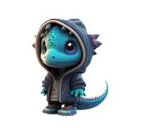 FJMQHU Statue de Dinosaure Figurine Animale pour Halloween Sculpture de Collection Ornement D'Intérieur avec Une Forme Vive et Une Pose Charmante pour Compl, Violet
