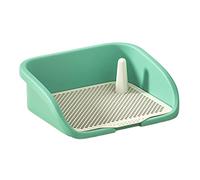 FJMQHU Toilet pour Chiens Plateau d'apprentissage Bac à Litière Tapis Pot Lavable PP avec Rebords Hauts pour Animaux Domestiques Convient Chiens Chats Petits, Vert, Je