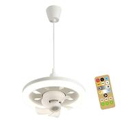 FJMQHU Ventilateur de Plafond avec Lumière Ventilateur Plafond LED Lampe Plafond Télécommande Installation Simple Matériau Solide Basse Consommation Adapté, 60W avec 1m de fil