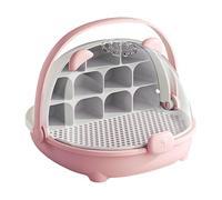 FJMQHU Ver à Soie, Conteneur de Transport pour vers à Soie, Poignée de Transport, Conteneur Transparent pour L'élevage de Petits Animaux, Boîte D'ali, Rose