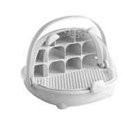 FJMQHU Ver à Soie, Conteneur de Transport pour vers à Soie, Poignée de Transport, Conteneur Transparent pour L'élevage de Petits Animaux, Boîte D'ali, Gris