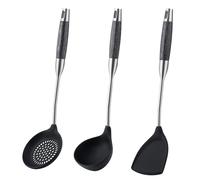 FJNATINH Lot de 3 spatules en silicone et cuillères de cuisine, ustensiles de cuisine antiadhésifs pour la cuisine, résistants à la chaleur, pour les cuisiniers amateurs