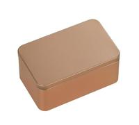 FJOADNVM BoîTe à Thé en MéTal 1 Bocal carré en métal scellé, boîte de Rangement for thé, Bonbons, Biscuits, Emballage Alimentaire, bocaux for Cadeaux fête(Rosegold)