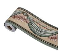 FJOADNVM Bordure De Papier Peint 10 mètres PVC étanche taille ligne Style pastoral auto-adhésif mur plinthe papier peint salon décor frontière autocollant mural(01)
