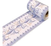 FJOADNVM Bordure De Papier Peint 10M taille ligne autocollant mural cuisine salle de bain toilette étanche auto-adhésif PVC papier peint frontière chambre autocollants floraux(18)