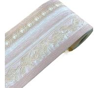 FJOADNVM Bordure De Papier Peint 5M PVC auto-adhésif plinthe autocollant mural Floral taille autocollants étanche 3D mur frontière chambre salle de bain décor(9)