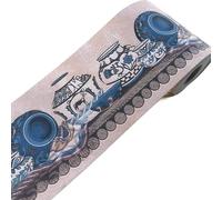 FJOADNVM Bordure De Papier Peint 5M PVC auto-adhésif plinthe autocollant mural Floral taille autocollants étanche 3D mur frontière chambre salle de bain décor(38)