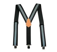 FJOADNVM Bretelles Homme Bretelles adaptées aux aéroports, sans bruit, avec clip en plastique, bretelles entièrement élastiques de 5 cm(Black Clip)